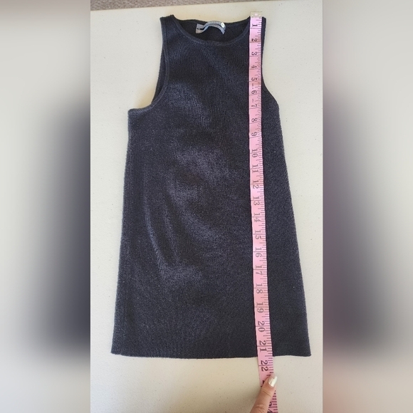 Anthropologie Sleeveless Ribbed Back Black Tank Top Women's Sz XXS. - Picture 6 of 7